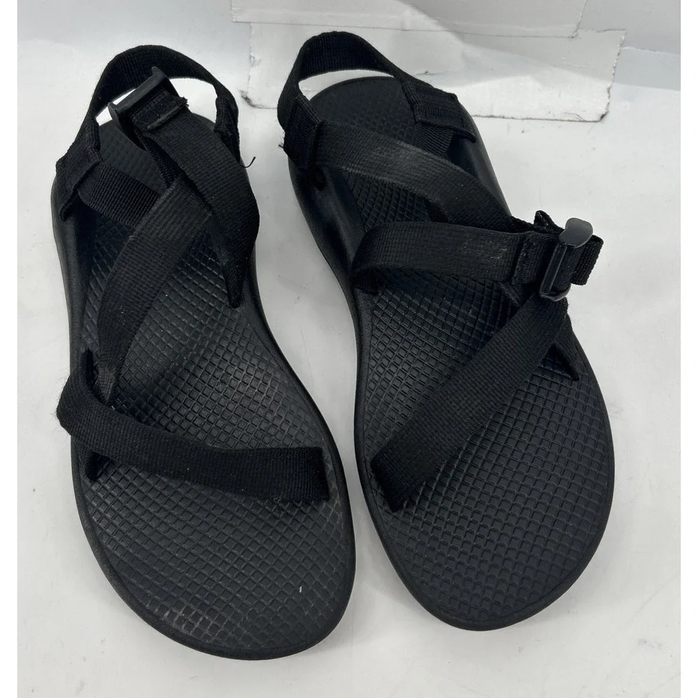 Chaco Z1 Classic Strappy Adjustable Sandals Black Women's Size 8